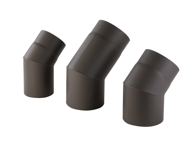 Obrázek produktu Koleno kouřové Ø120mm/45st.,tl.1,5mm, černé