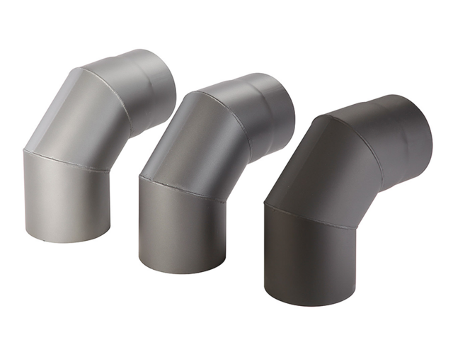 Obrázek produktu Koleno kouřové Ø160mm/90st.,tl.1,5mm, černé