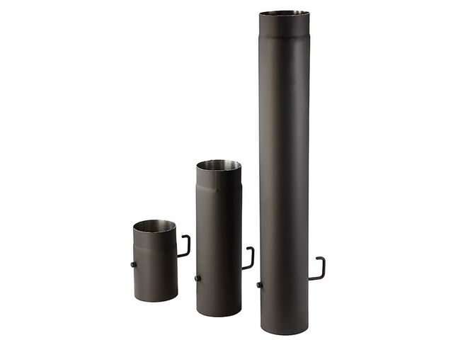 Obrázek produktu Roura kouřová s klapkou Ø150mm/1000mm, tl.1,5mm, černá