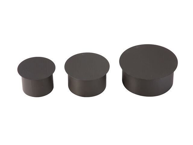 Obrázek produktu Víčko kouřové Ø130mm, tl.1,5mm, černé