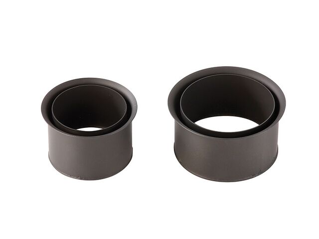 Obrázek produktu Zděř kouřová dvojitá Ø150mm, tl.1,5mm, černá