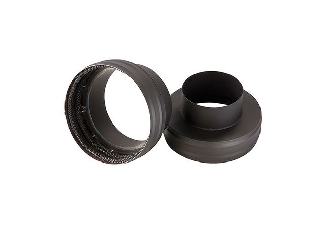 Obrázek produktu Redukce pro keramické komíny převlečná (komín/kamna) Ø180/150mm, tl.1,5mm, černá