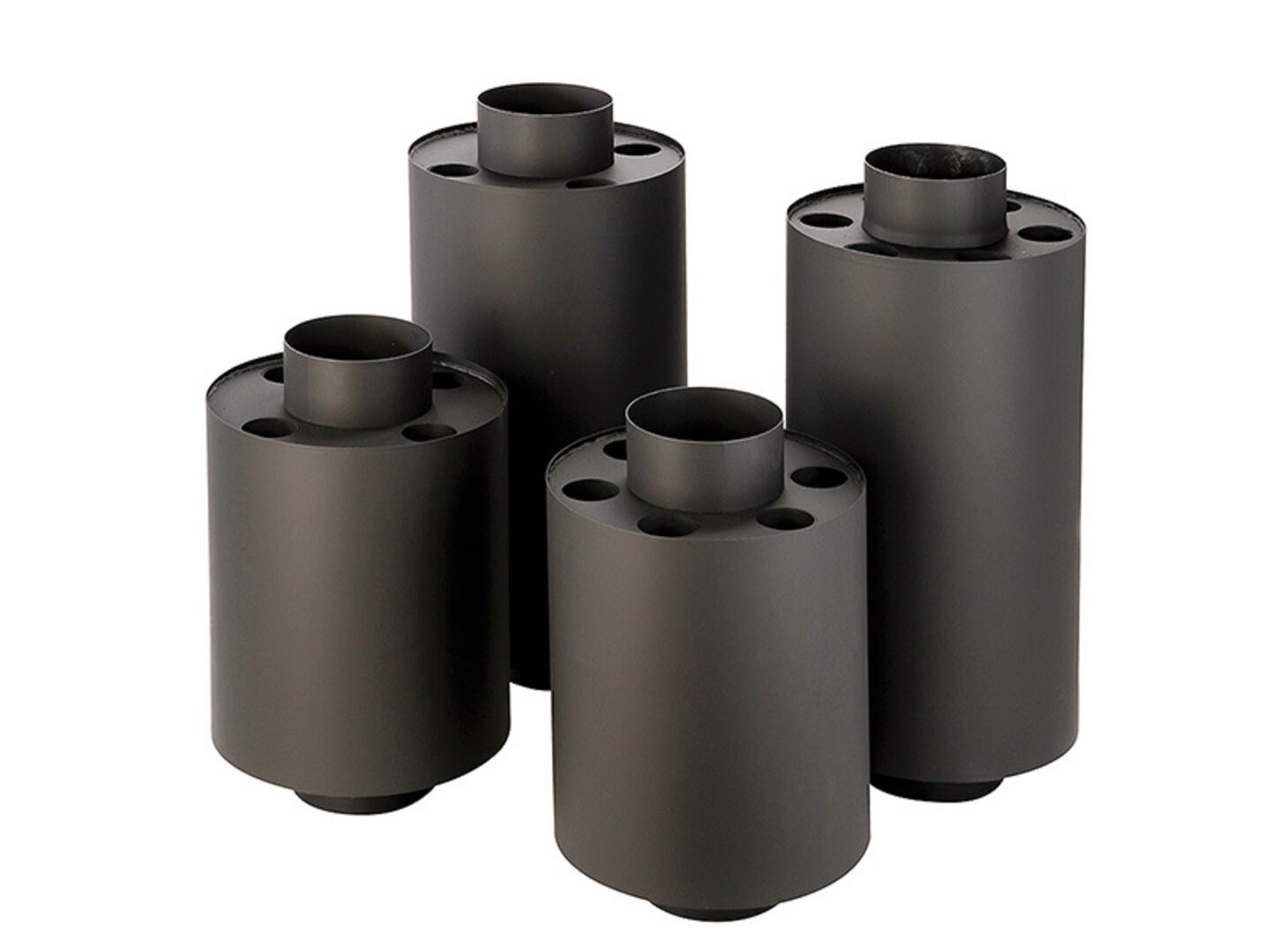Výměník tepla malý 4 otvory, Ø150mm, délka 45cm, silnostěnný 1,5/2mm, 1-2,5kW