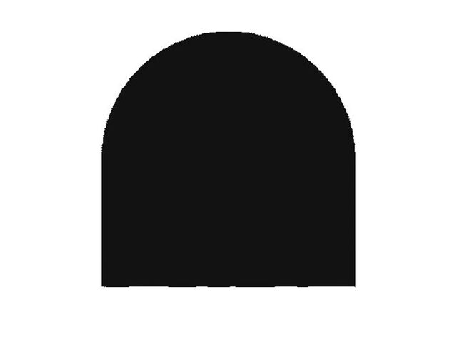 Obrázek produktu Plech pod kamna radiusový R400, tl.1,5mm, 800x800mm, černý