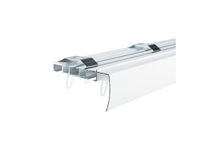 Obrázek produktu Kolejnička hliníková se štítem komplet V, dvoudrážková 350 cm, bílá