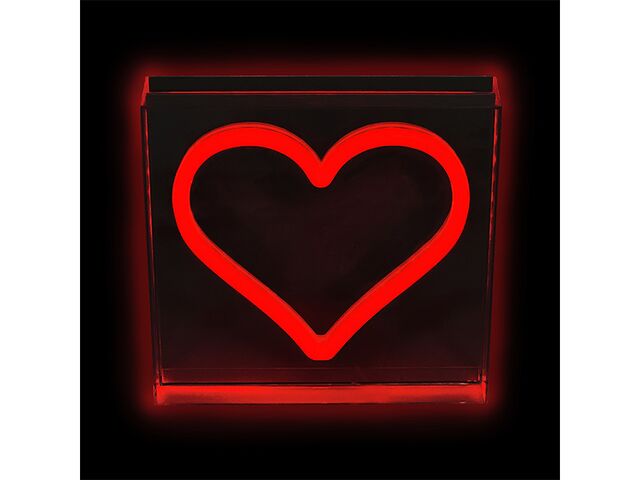 Obrázek produktu Lampa stolní Neon LED Srdce červené