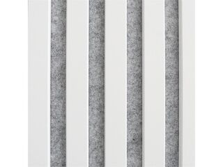 Panel obkladový akustický DESIGN bílý (šedý filc), 20x400x2600mm, bal.1,04m2