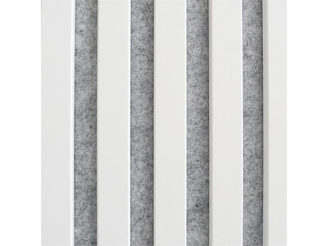 Obrázek produktu Panel obkladový akustický DESIGN bílý (šedý filc), 20x400x2600mm, bal.1,04m2