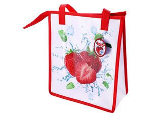 Taška chladící na zip jahoda 33x28x13 cm