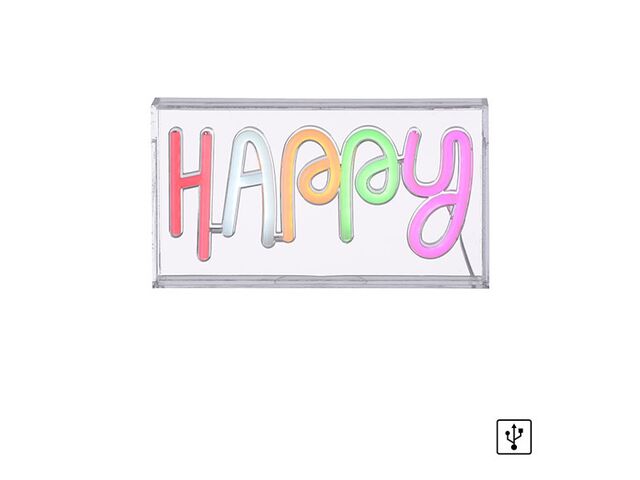 Obrázek produktu Lampa stolní Neon LED Happy USB 6,5W vícebarevné