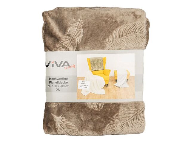 Obrázek produktu Deka flanelová 150x200 cm, světle hnědá