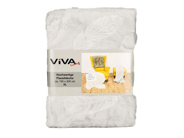 Obrázek produktu Deka flanelová 150x200 cm, světle šedá