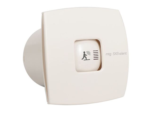 Obrázek produktu Ventilátor MTG Ø 120, 190 m3/h, 20W, senzor + klapka + příruba, béžový