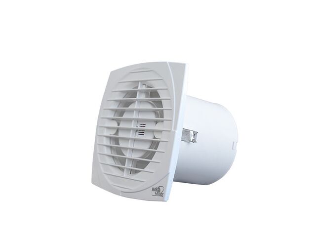 Obrázek produktu Ventilátor MTG A Ø 100, 98 m3/h, 15W, s klapkou a časovačem, bílý