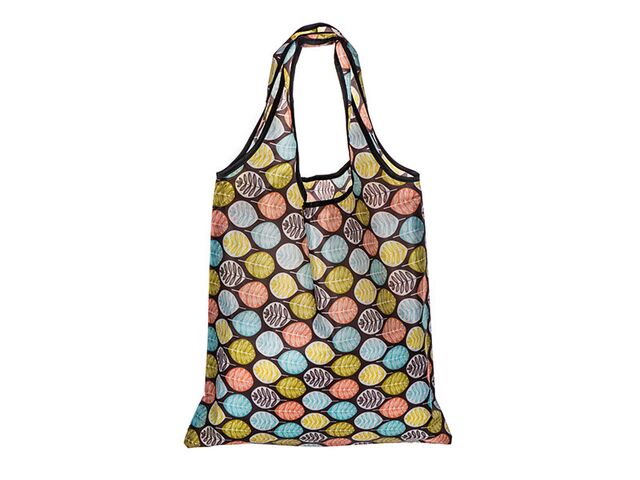 Obrázek produktu Taška nákupní skládací PU 59x37 cm, dekor lístečky