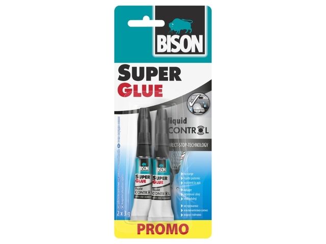 Obrázek produktu Lepidlo Bison Super Glue Control 2 x 3 g, Akční balení 1+1 zdarma
