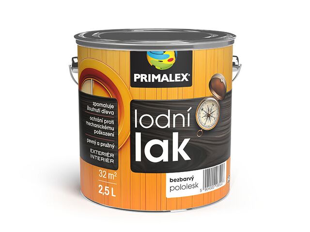 Obrázek produktu Lak lodní Primalex pololesklý, bezbarvý 2,5 l