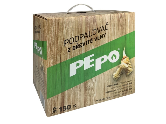 Obrázek produktu PE-PO podpalovač z dřevité vlny 150 ks