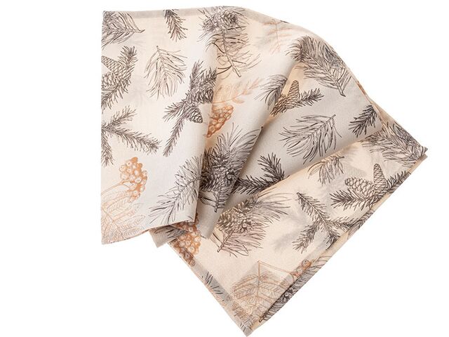 Obrázek produktu Běhoun voděodolný textilní, béžová a větvičky, 33 x 140 cm, 8/96