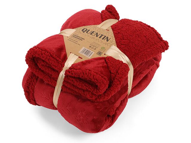 Obrázek produktu Deka embosovaná+beránek 140x200 cm, červená