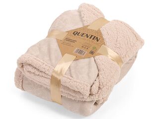 Deka embosovaná+beránek 140x200 cm, smetanová