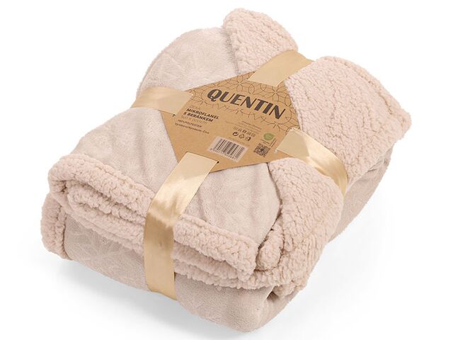 Obrázek produktu Deka embosovaná+beránek 140x200 cm, smetanová