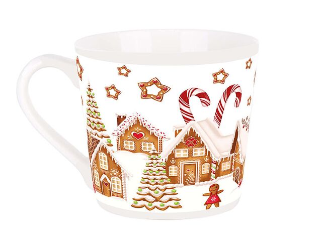 Obrázek produktu Hrnek keramický, perníková vesnička, 400 ml