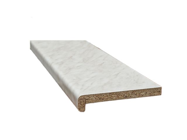 Obrázek produktu Parapet okenní s nosem dřevotřískový vnitřní POLYFORM, carrara mramor