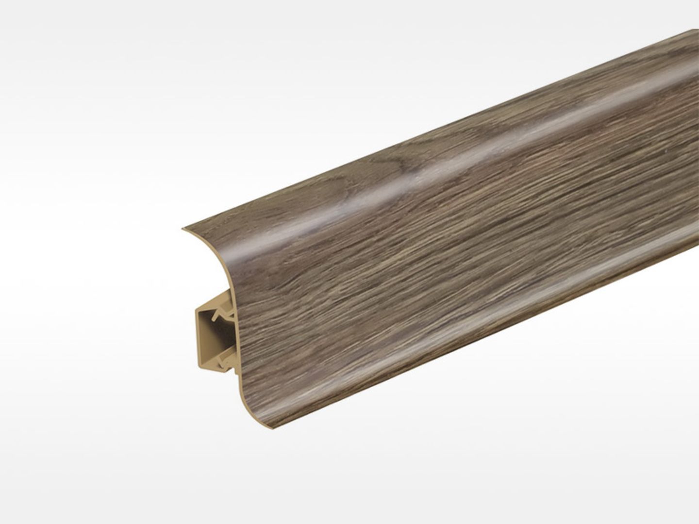 Lišta podlahová NG56, PVC Dub Burbon černý, 20x56x2500mm