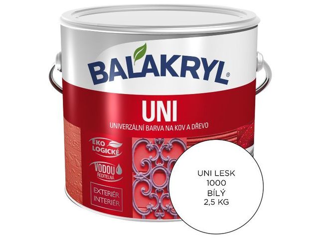 Obrázek produktu Balakryl UNI LESK 1000 bílý (2,5kg)