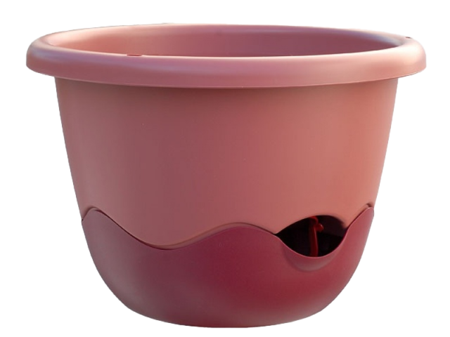 Obrázek produktu Květináč samozavlažovací závěsný Mareta pr.25cm, závěs řetízek, růžová+vínová