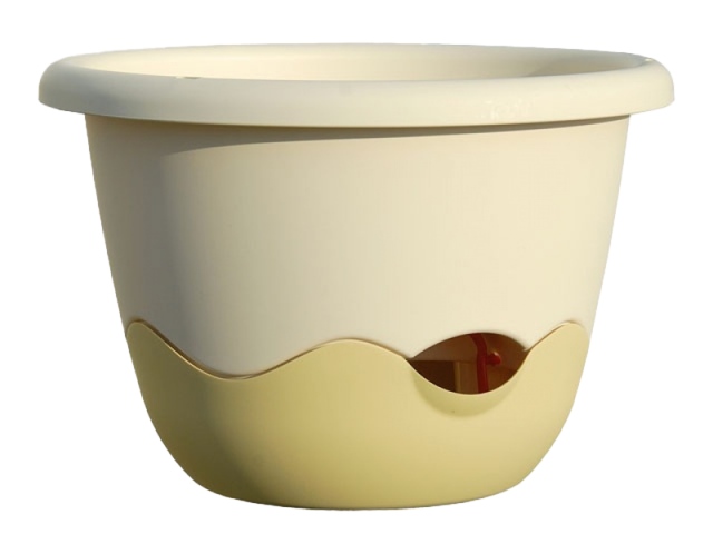 Obrázek produktu Květináč samozavlažovací závěsný Mareta pr.25cm,závěs řetízek,slon. kost sv.+tm.