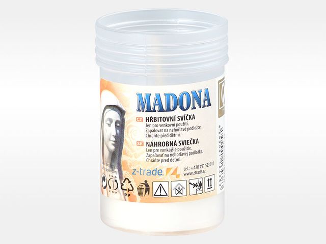 Obrázek produktu Hřbitovní svíčka Madona - bílá