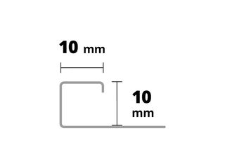 Obrázek 3 produktu Lišta ukončovací Q, pravidelná, nerez V2A, d: 2,5m