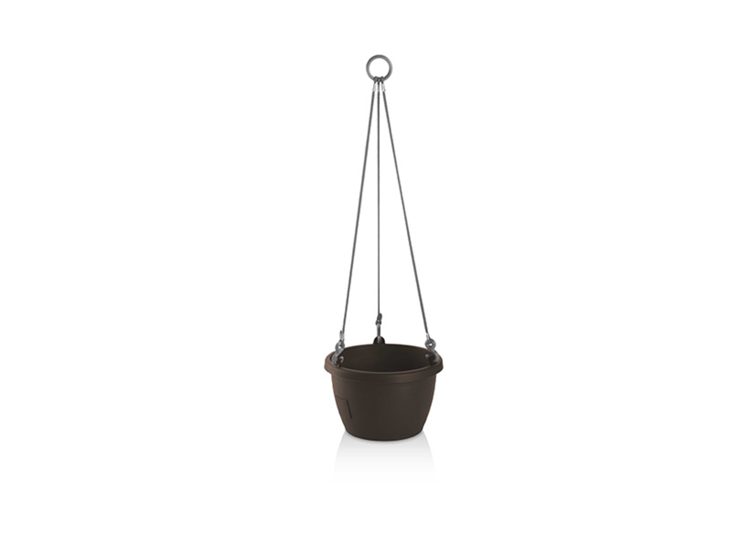 Květináč samozavlažovací Marina, závěsný provázek, pr.25cm, hnědá