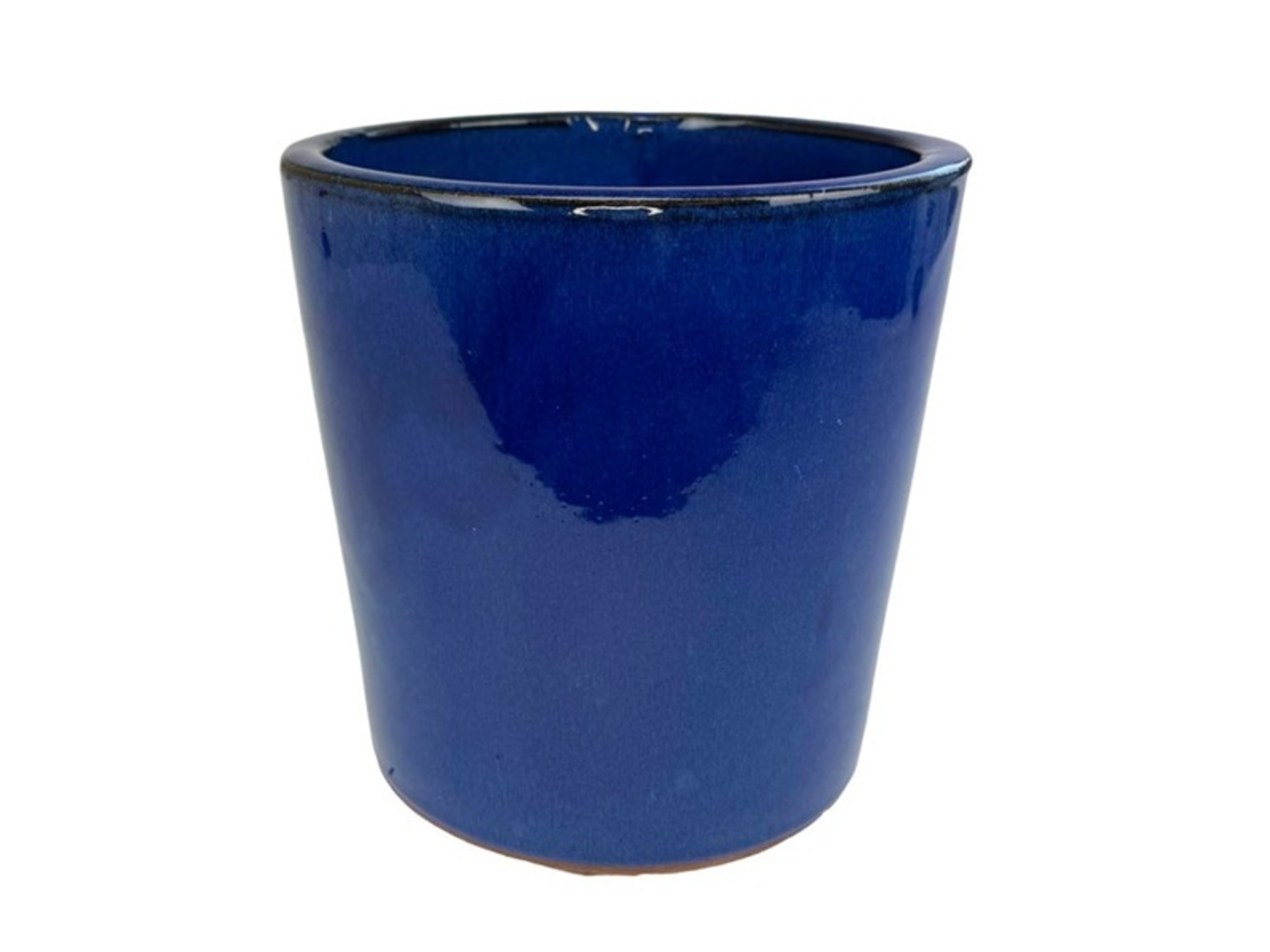 Květináč keramický glazovaný Pure 19x18cm, tmavě modrý