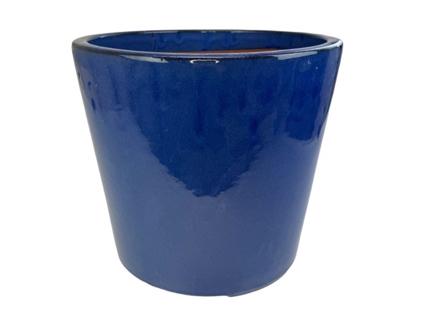 Květináč keramický glazovaný Pure 30x26cm, tmavě modrý