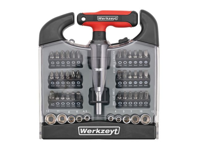Obrázek produktu Bity s T-mini ráčnou, sada 48 ks