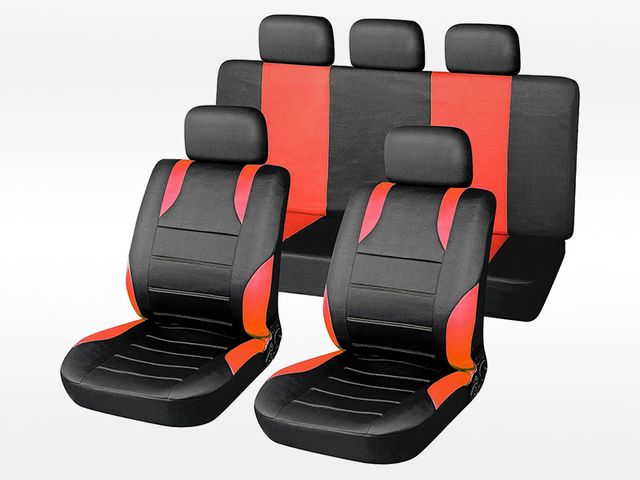 Obrázek produktu Potahy sedadel sada 9ks SPORT červené AIRBAG