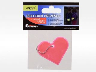 Obrázek 1 produktu Přívěšek reflexní SRDCE - růžový