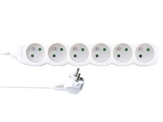 Prodlužovací kabel 6 zásuvek - bílý