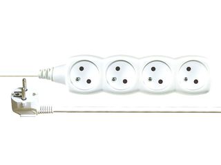Prodlužovací kabel 4 zásuvky - bílý